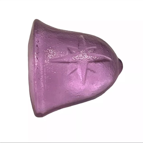 Fire & Light • Rare Lavender Bell Paperweight 2½” Recycled Glass Discontinued - Picture 4 of 9